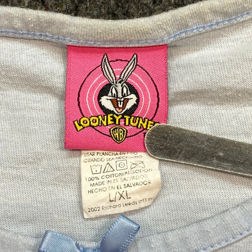 Looney Tunes Pepe Le Pew Nightgown Sz L/XL Women Blue Y2K 2002 Cartoon Sleepwear